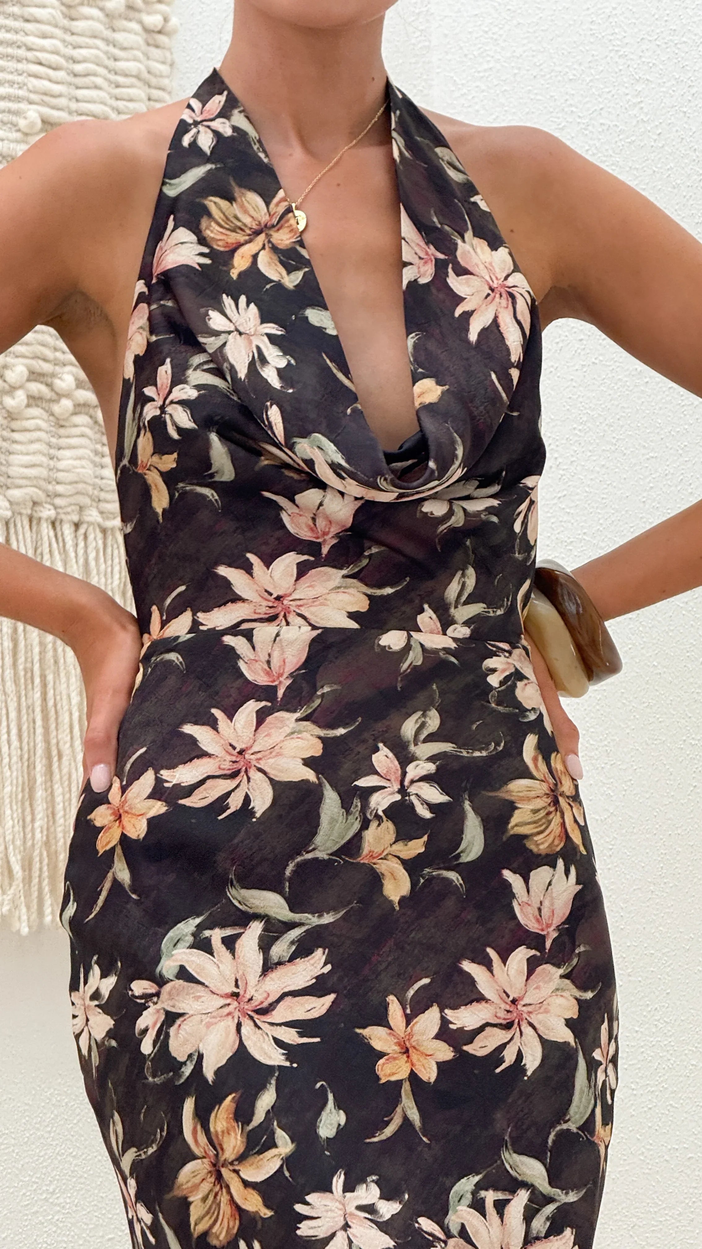 Dascha Maxi Dress - Black Floral