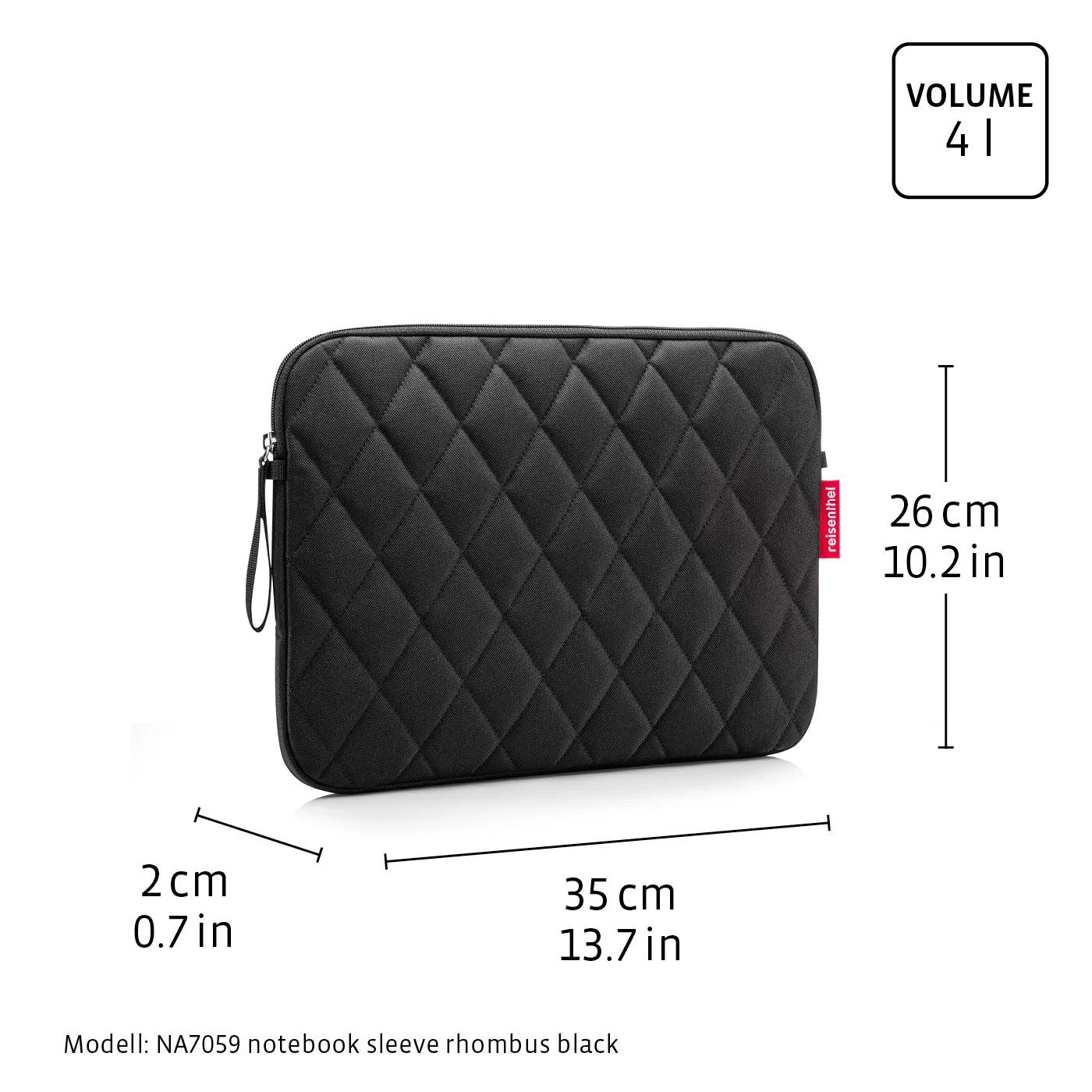 Notebook Sleeve Rhombus Black