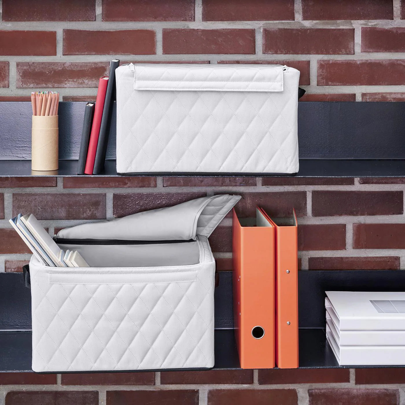 Storagebox M Rhombus Light Grey