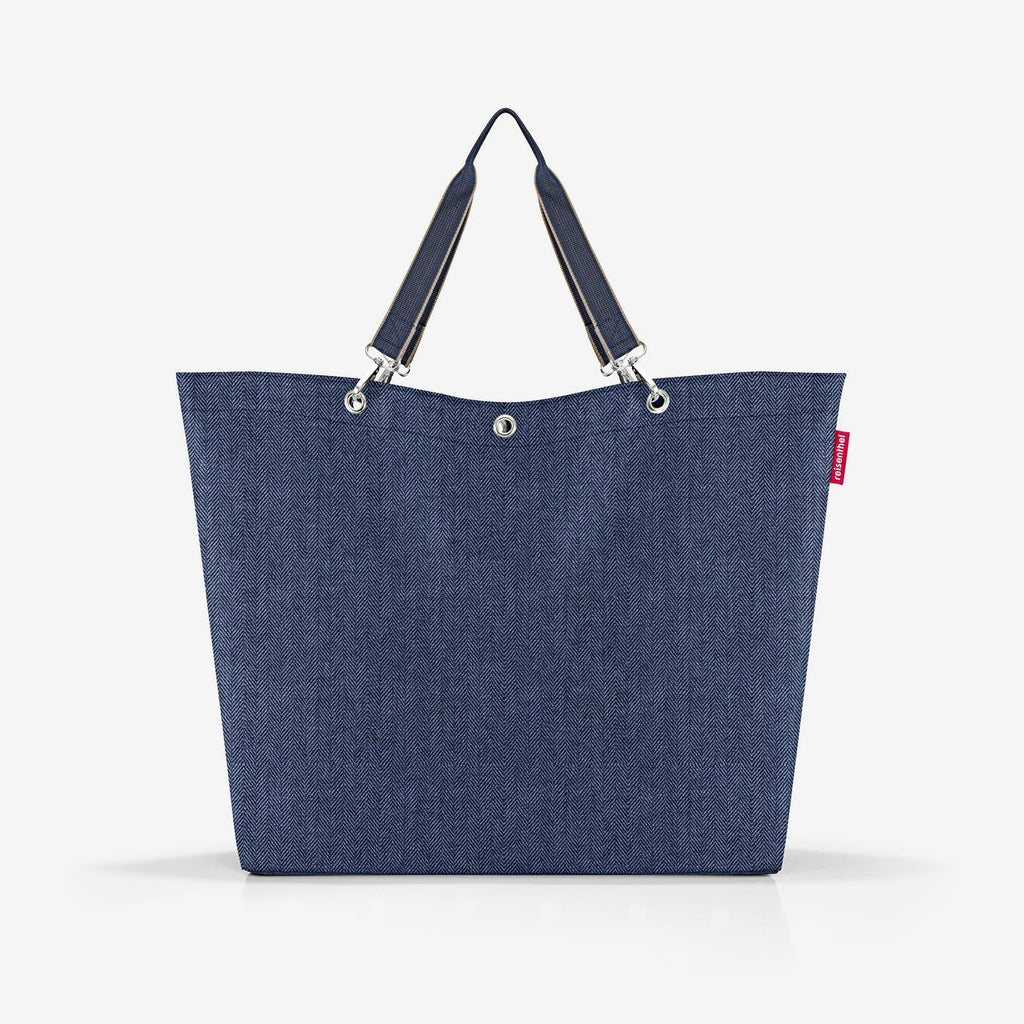 Shopper Xl Herringbone Dark Blue