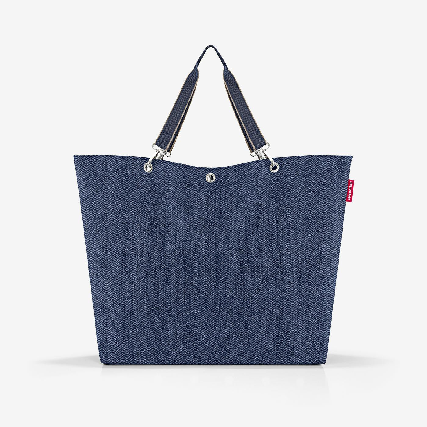 Shopper Xl Herringbone Dark Blue