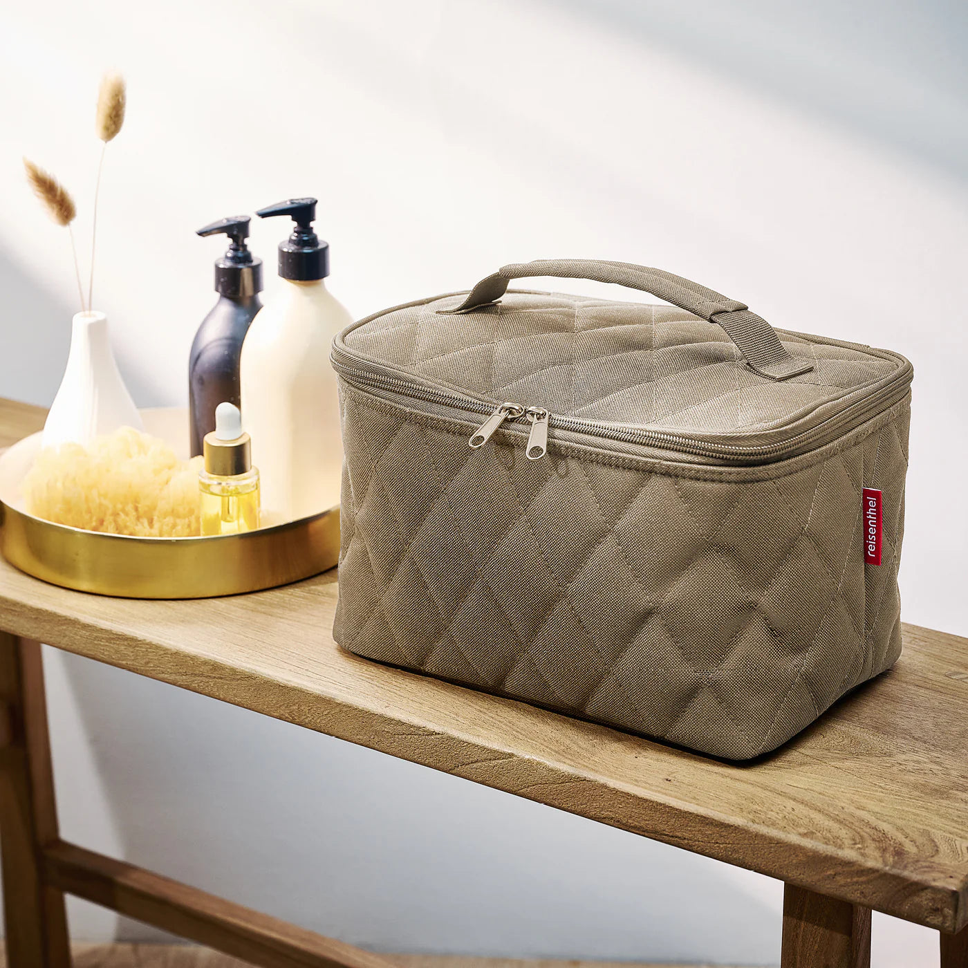 Cosmetic Case Rhombus Olive