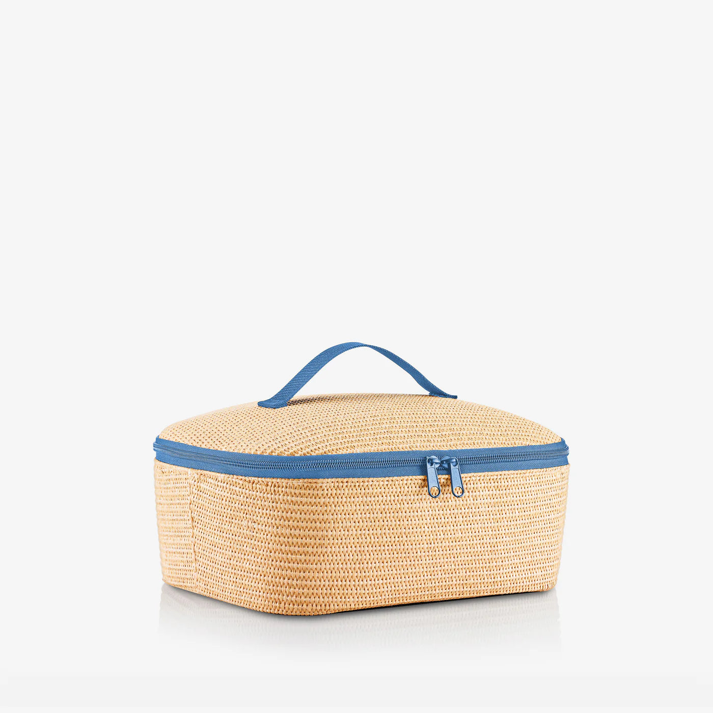 Coolerbag M Pocket Raffia Blue