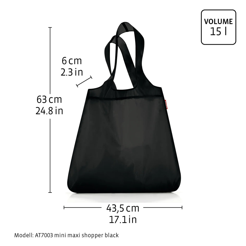 Mini Maxi Shopper Black