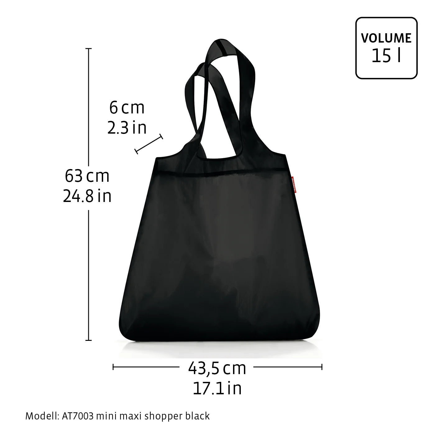 Mini Maxi Shopper Black