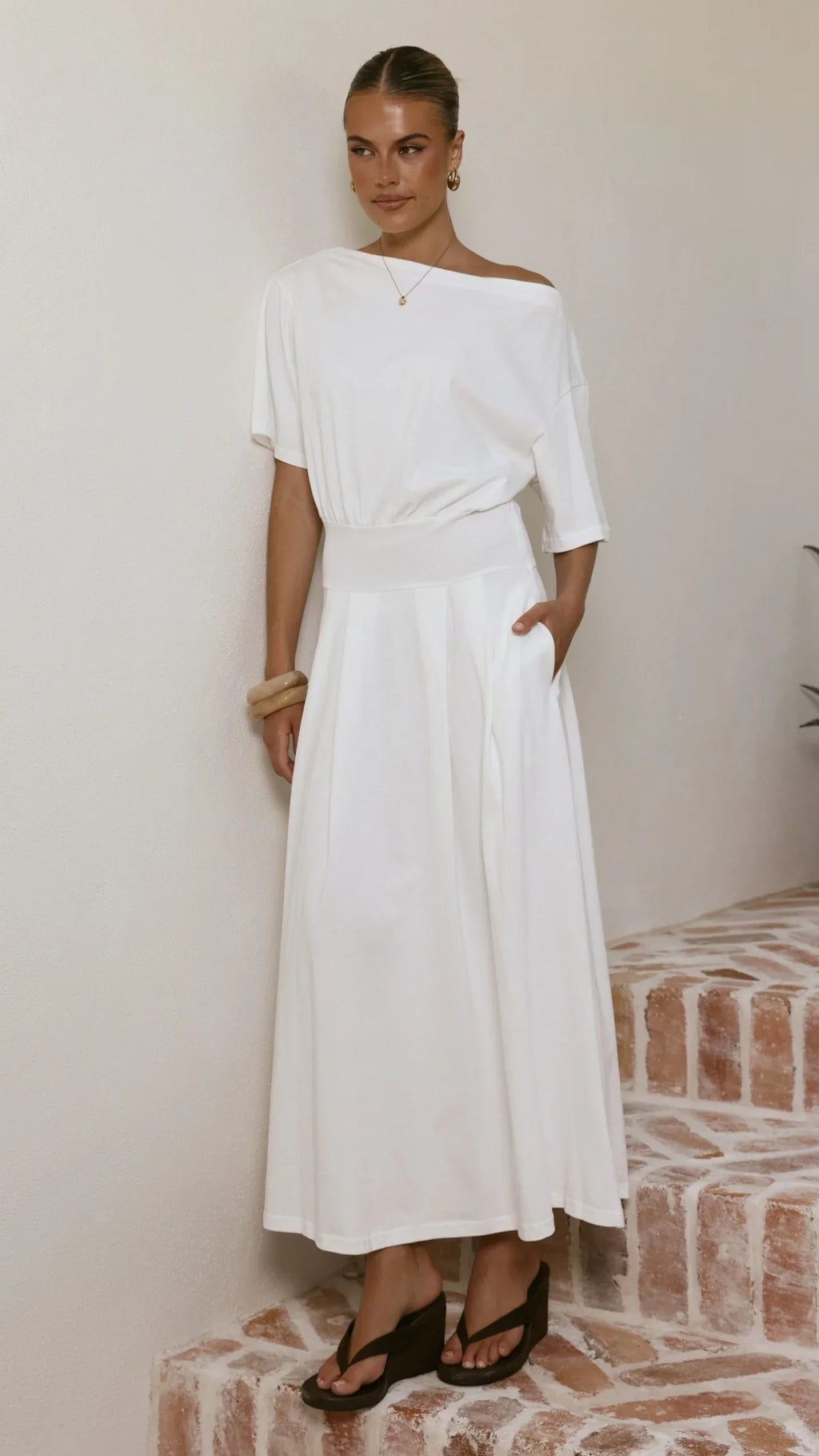 Aleski Maxi Dress - White