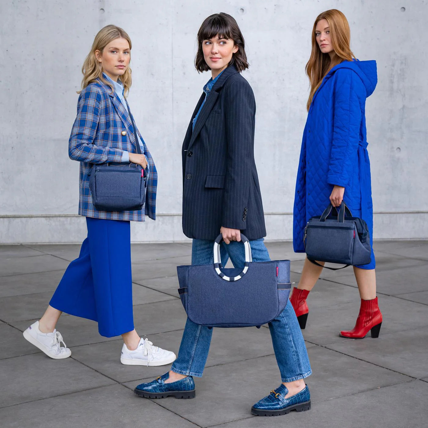 Loopshopper M Herringbone Dark Blue