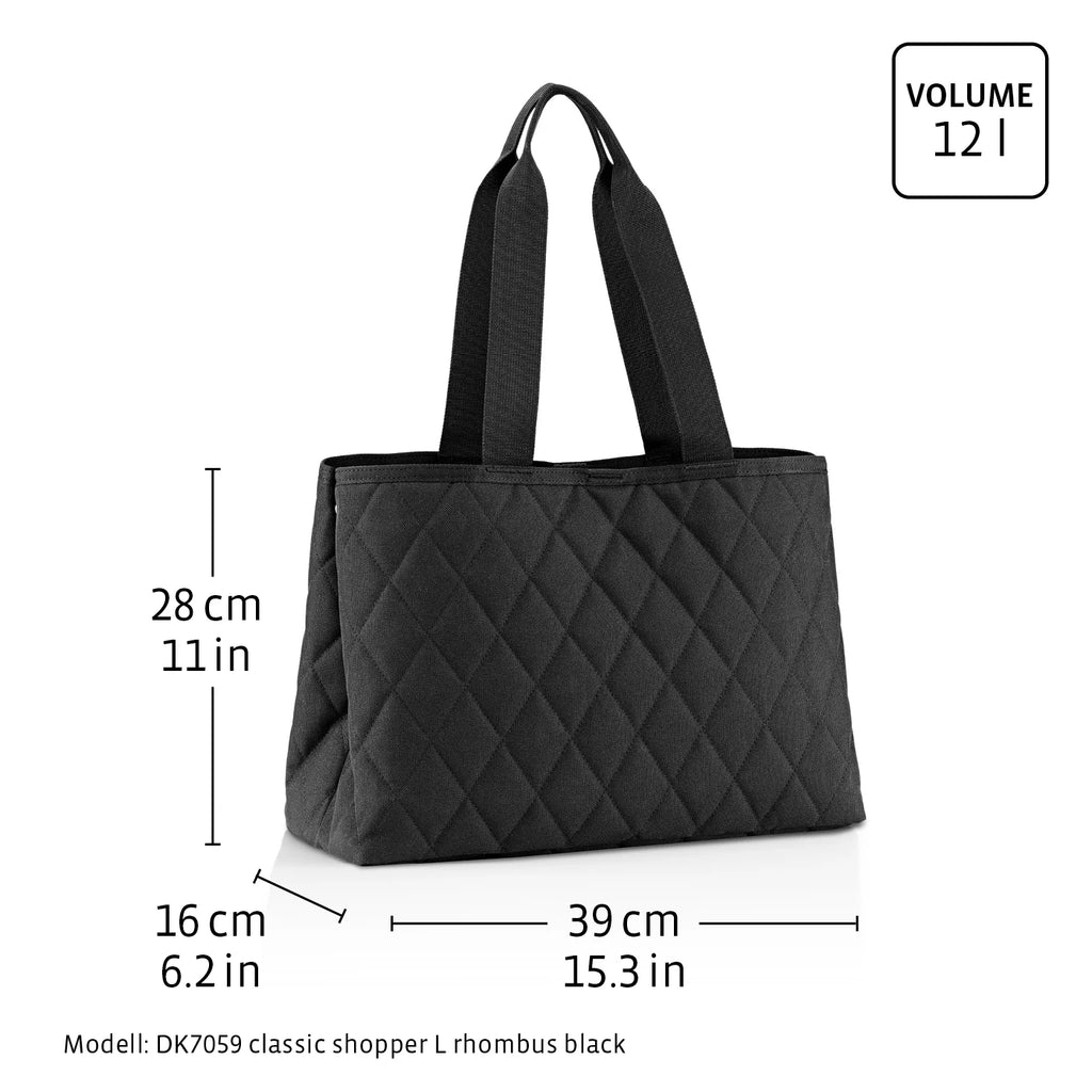 Classic Shopper L Rhombus Olive