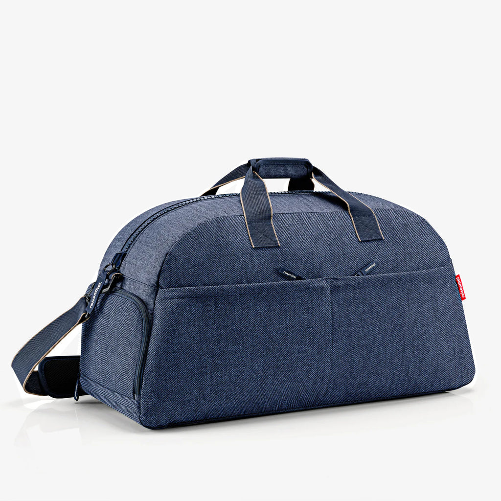 Overnighter Plus Herringbone Dark Blue