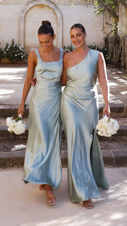 Alaria Maxikleid – Salbeigrün