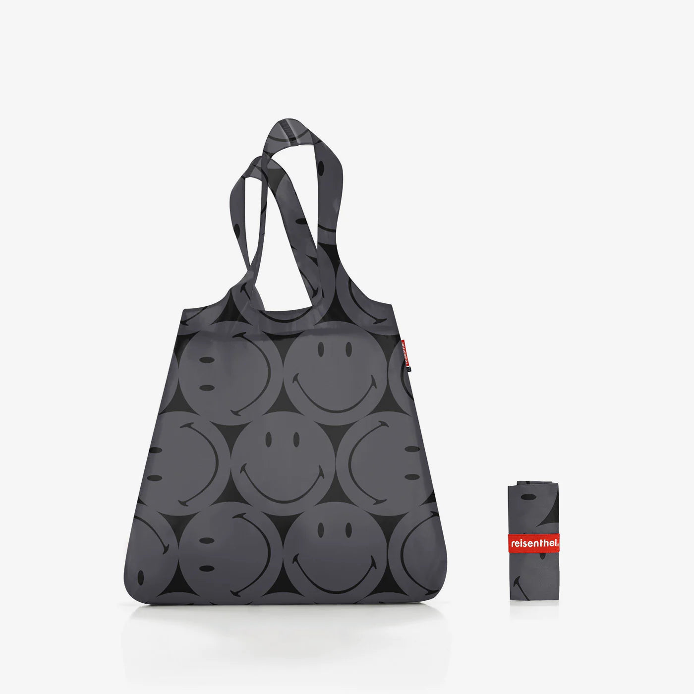 Mini Maxi Shopper Smiley Grey