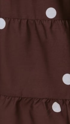 Kiana Midi Dress - Chocolate Polka