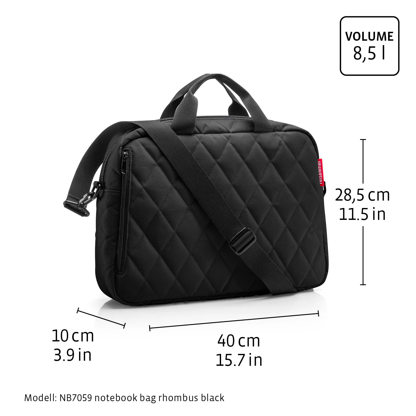 Notebook Bag Rhombus Black