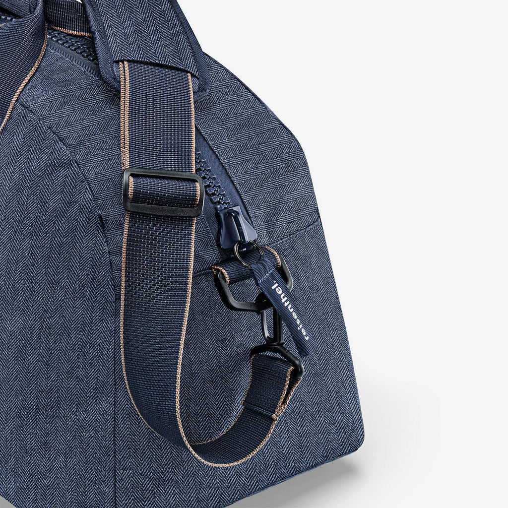Overnighter Herringbone Dark Blue