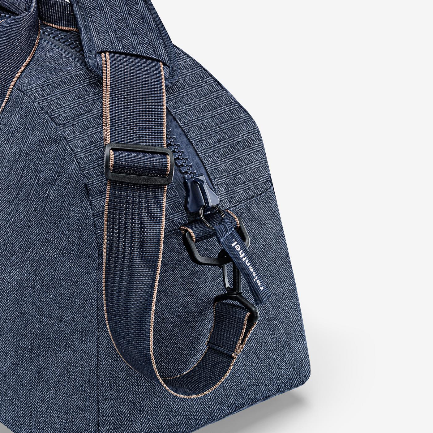 Overnighter Herringbone Dark Blue