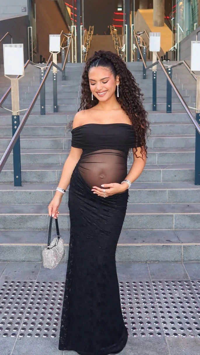 Tiarna Off The Shoulder Maxi Dress - Black