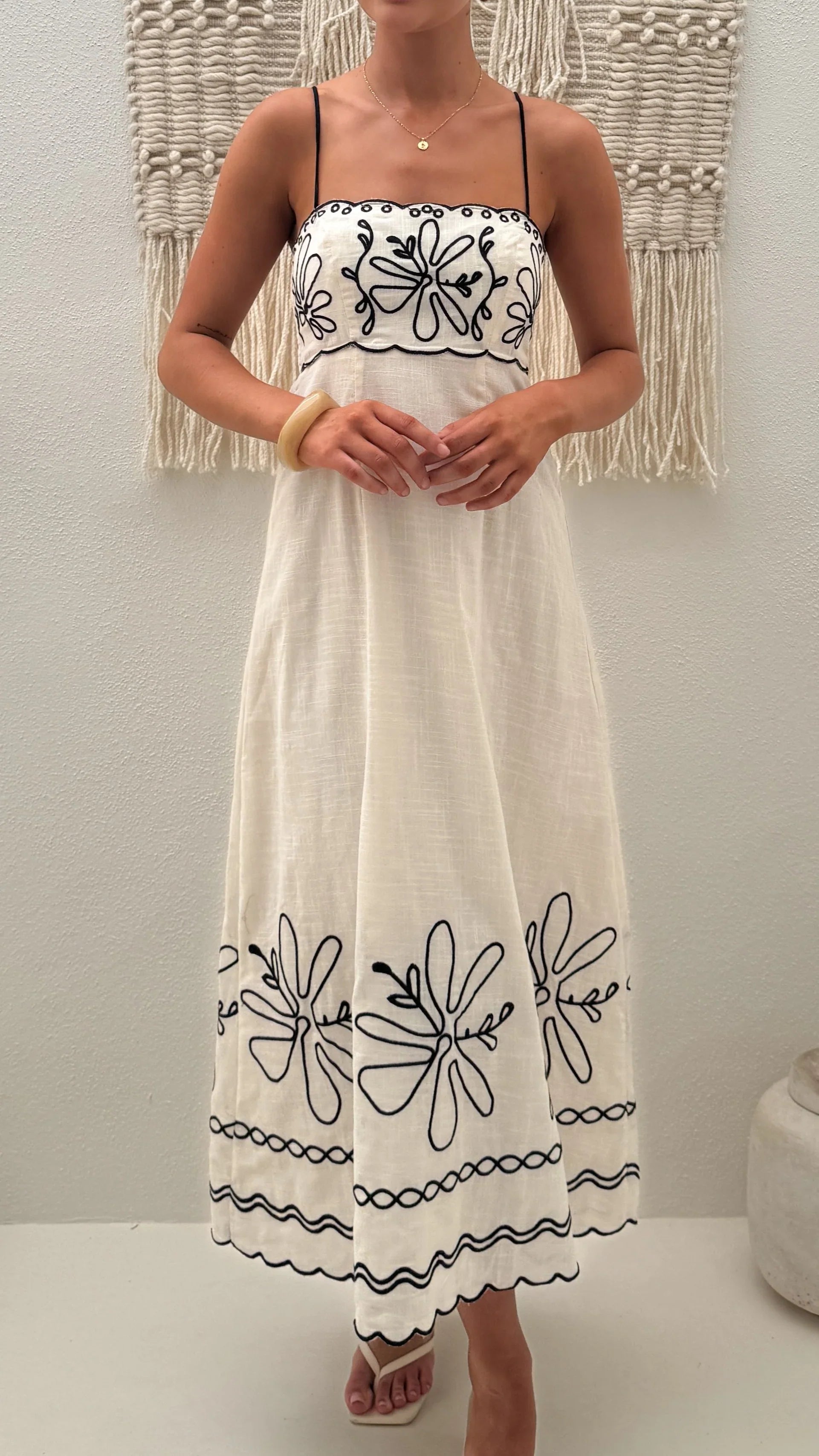 Mira Maxi Dress - White/Black