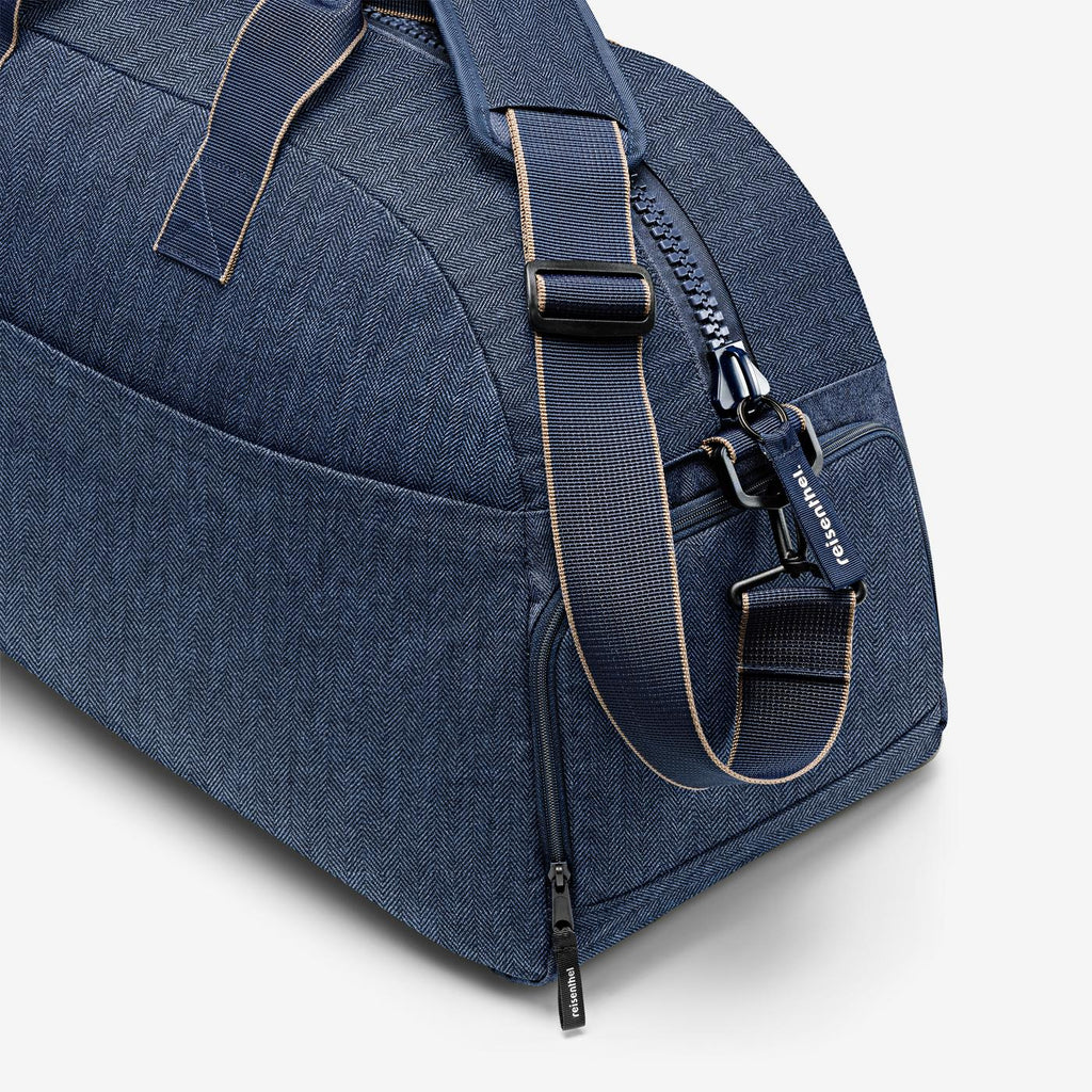 Overnighter Plus Herringbone Dark Blue