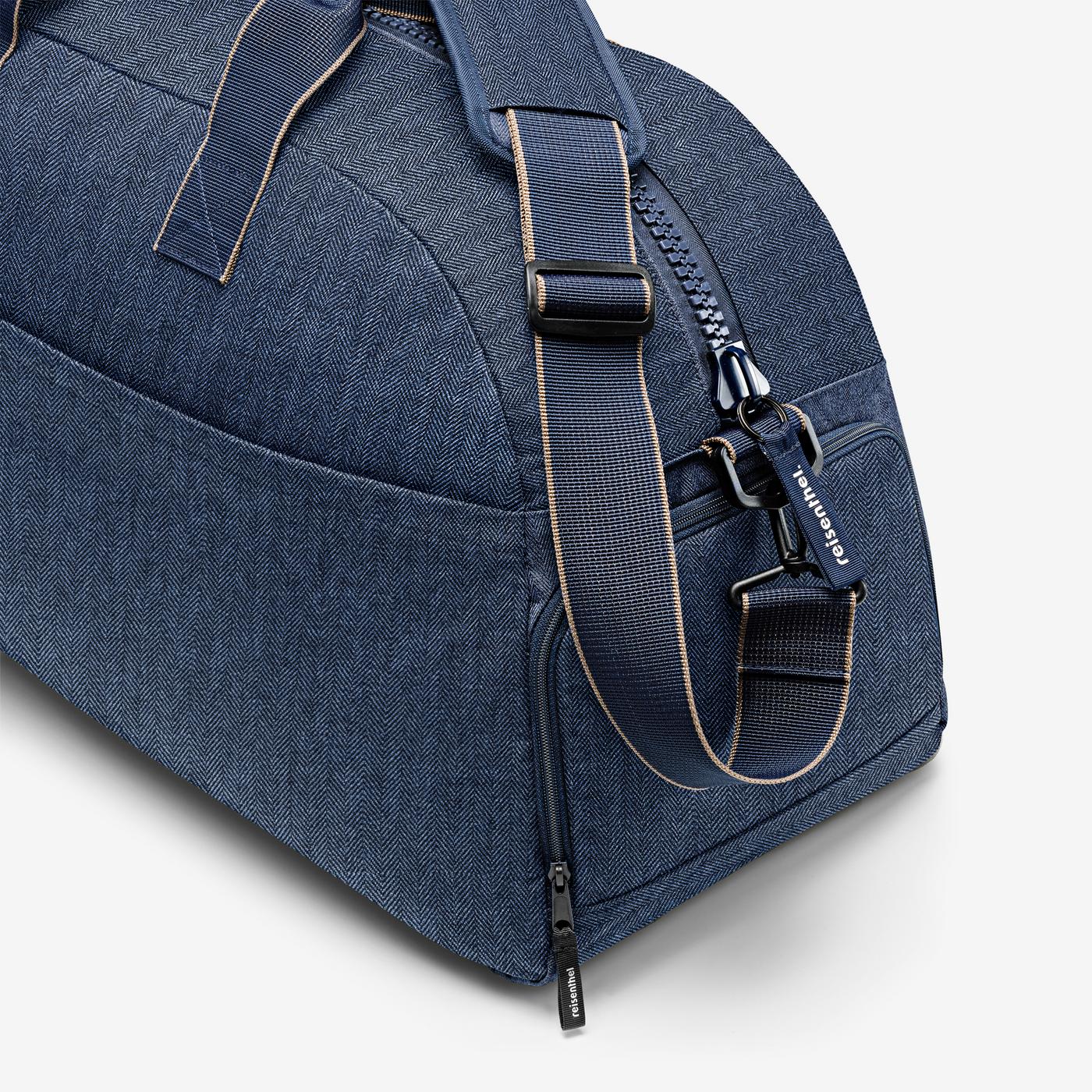Overnighter Plus Herringbone Dark Blue
