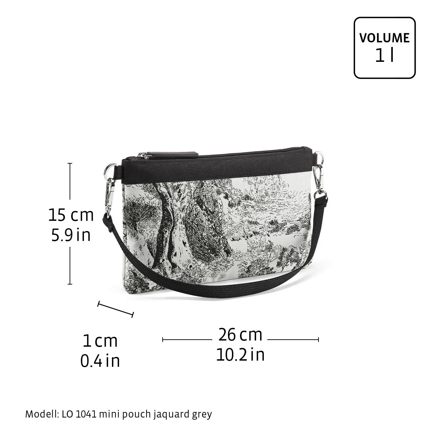 Mini Pouch Jacquard Brown