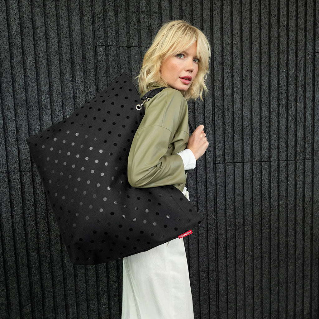 Shopper Xl Glossy Dots Black