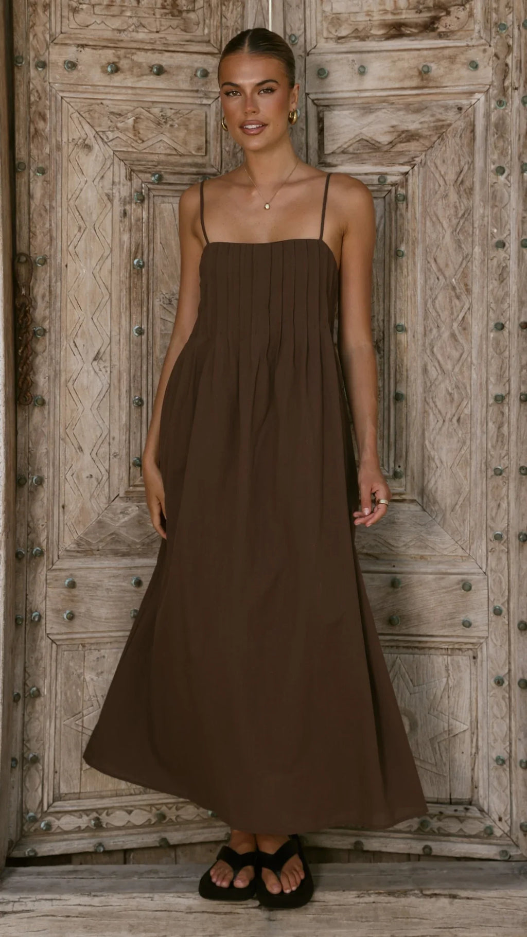 Stayla Maxi Dress - Chocolate
