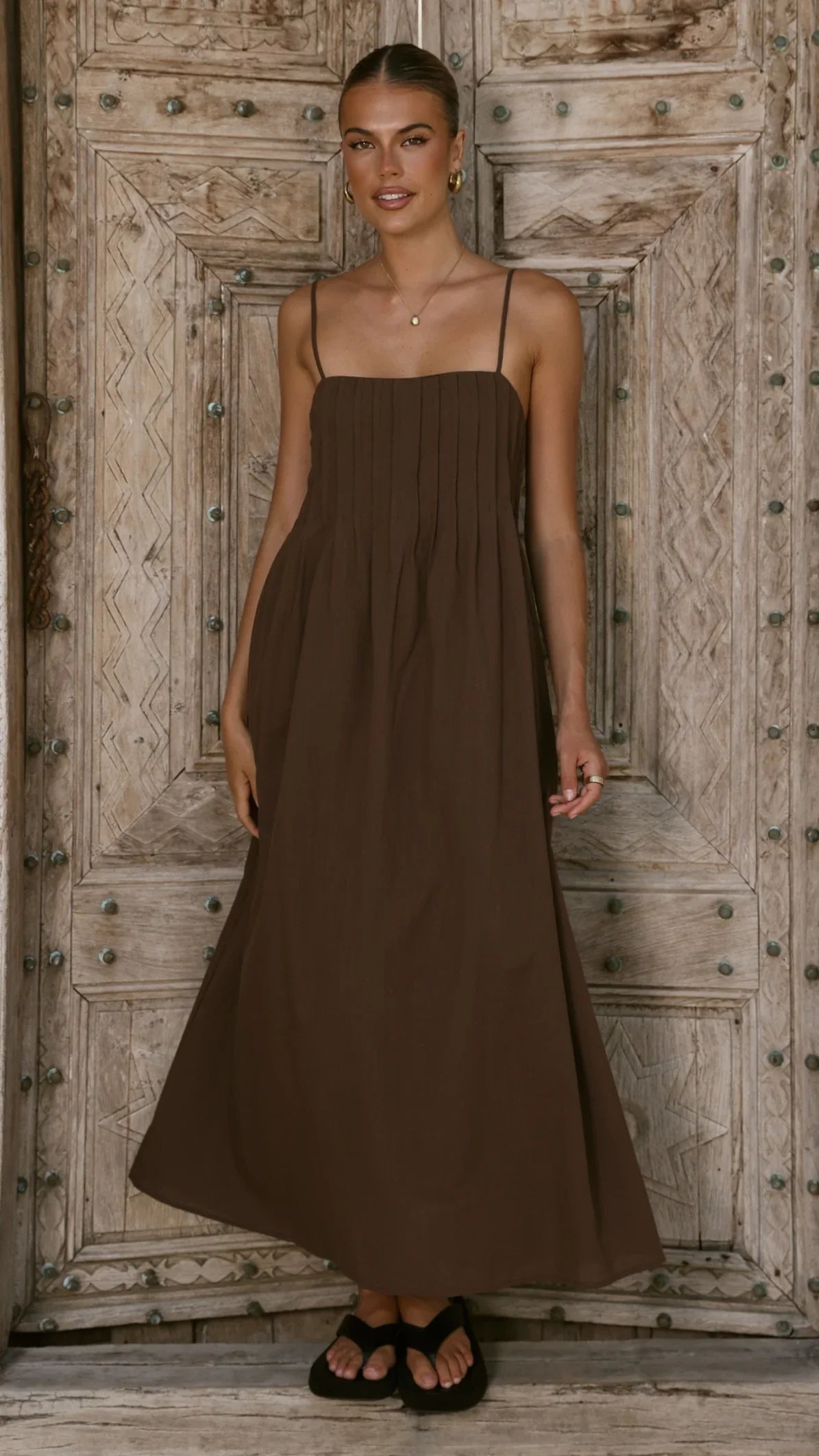 Stayla Maxi Dress - Chocolate