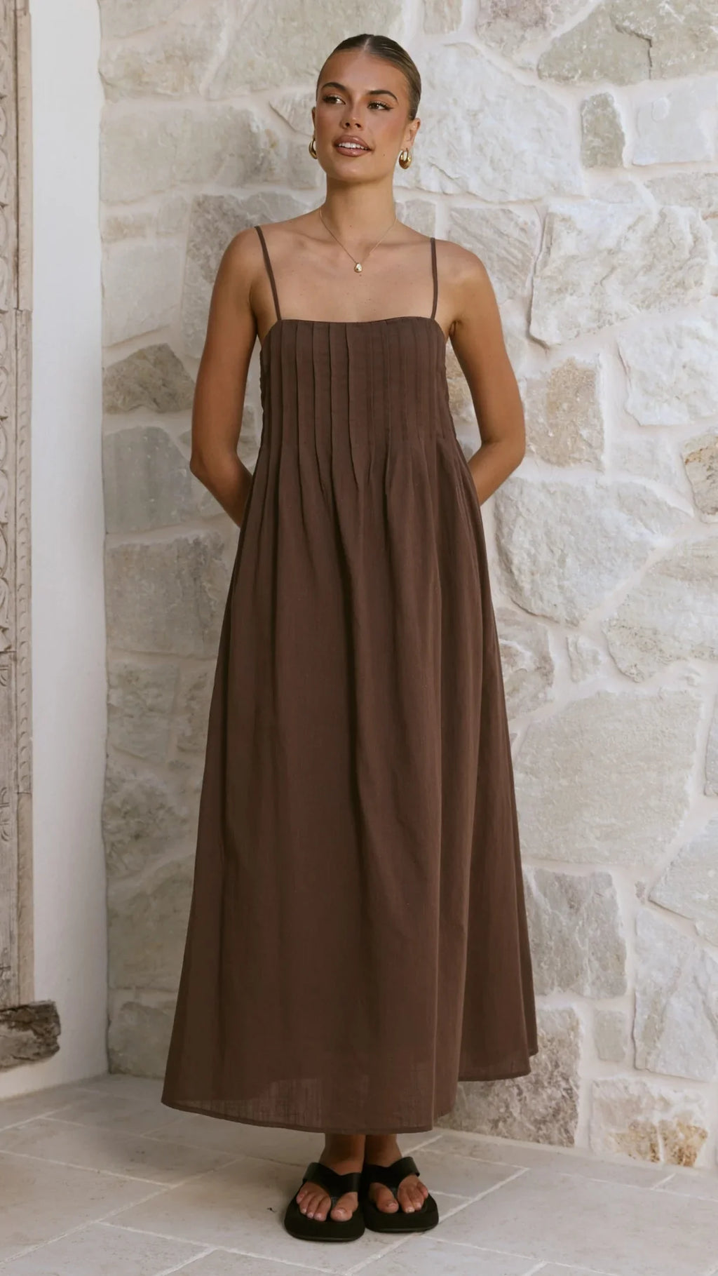 Stayla Maxi Dress - Chocolate