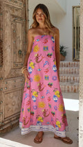 Connie Maxi Dress - Greek Island Print
