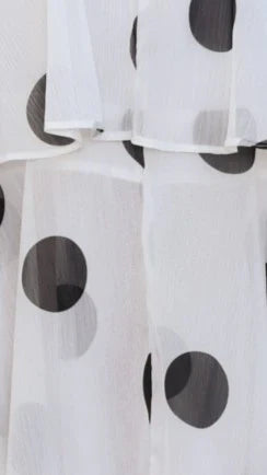 Loana Maxi Dress - White/Black Spot