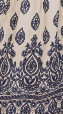 Sable Maxi Dress - Blue/White