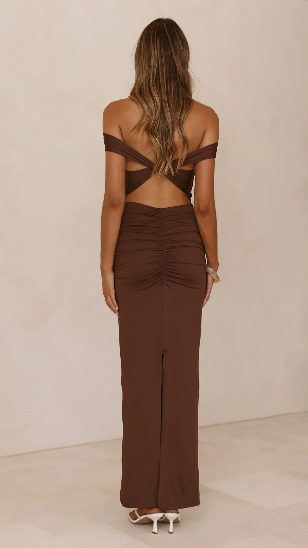 Lolita Maxi Dress - Coffee