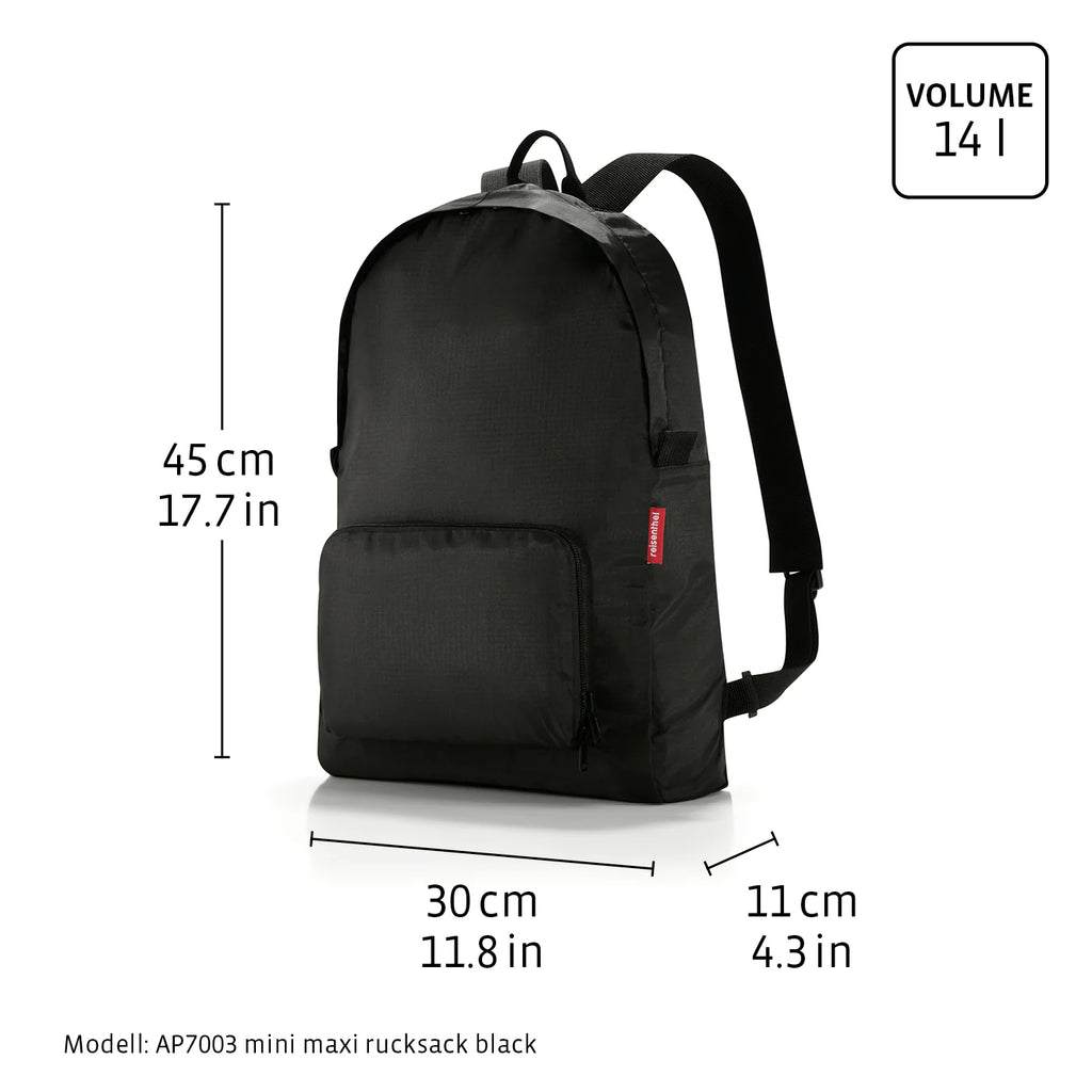 Mini Maxi Rucksack Black