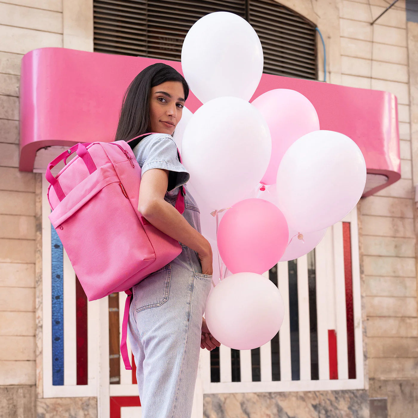 Allday Backpack M Twist Pink