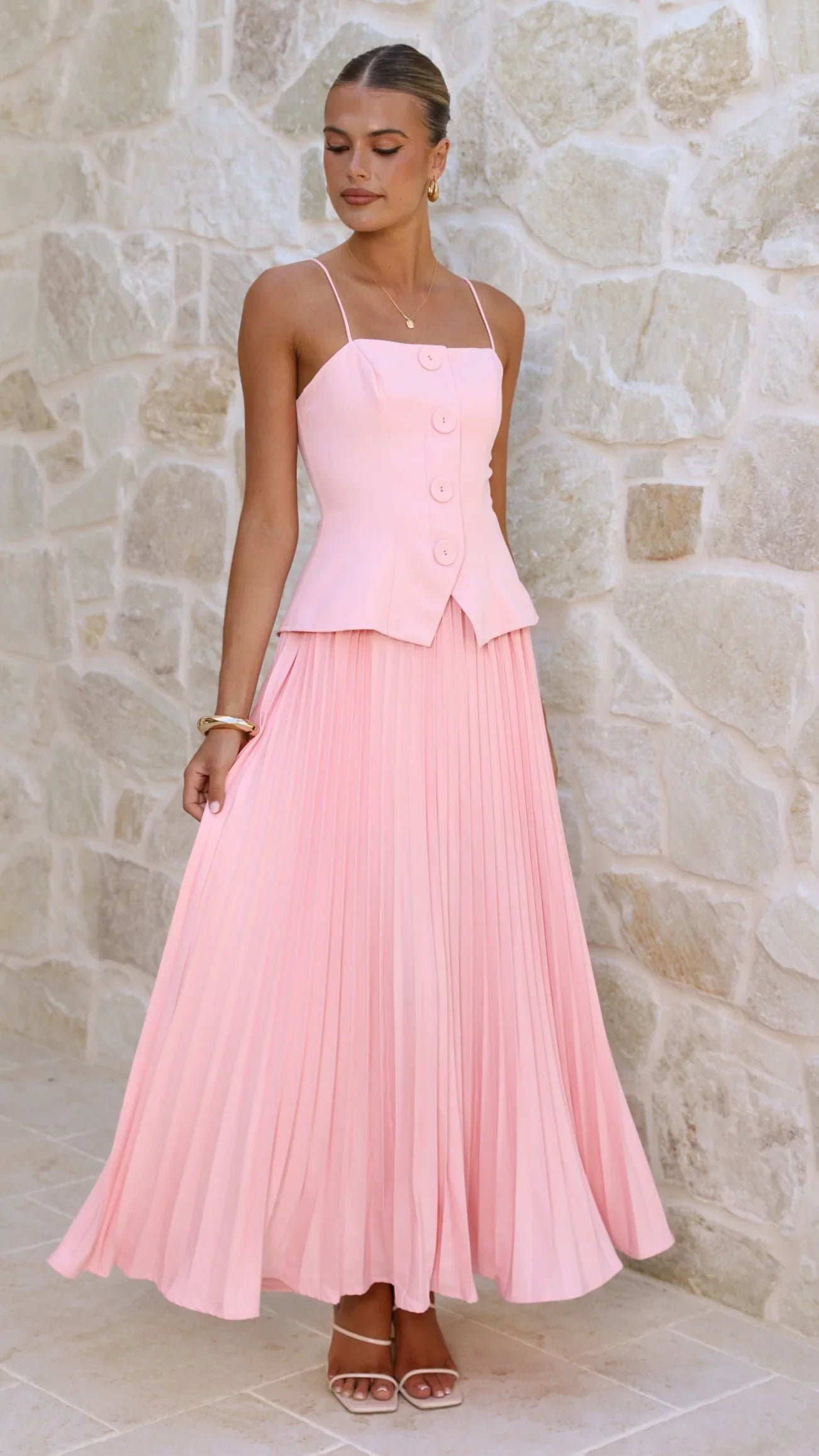 Amana Maxi Dress - Pink