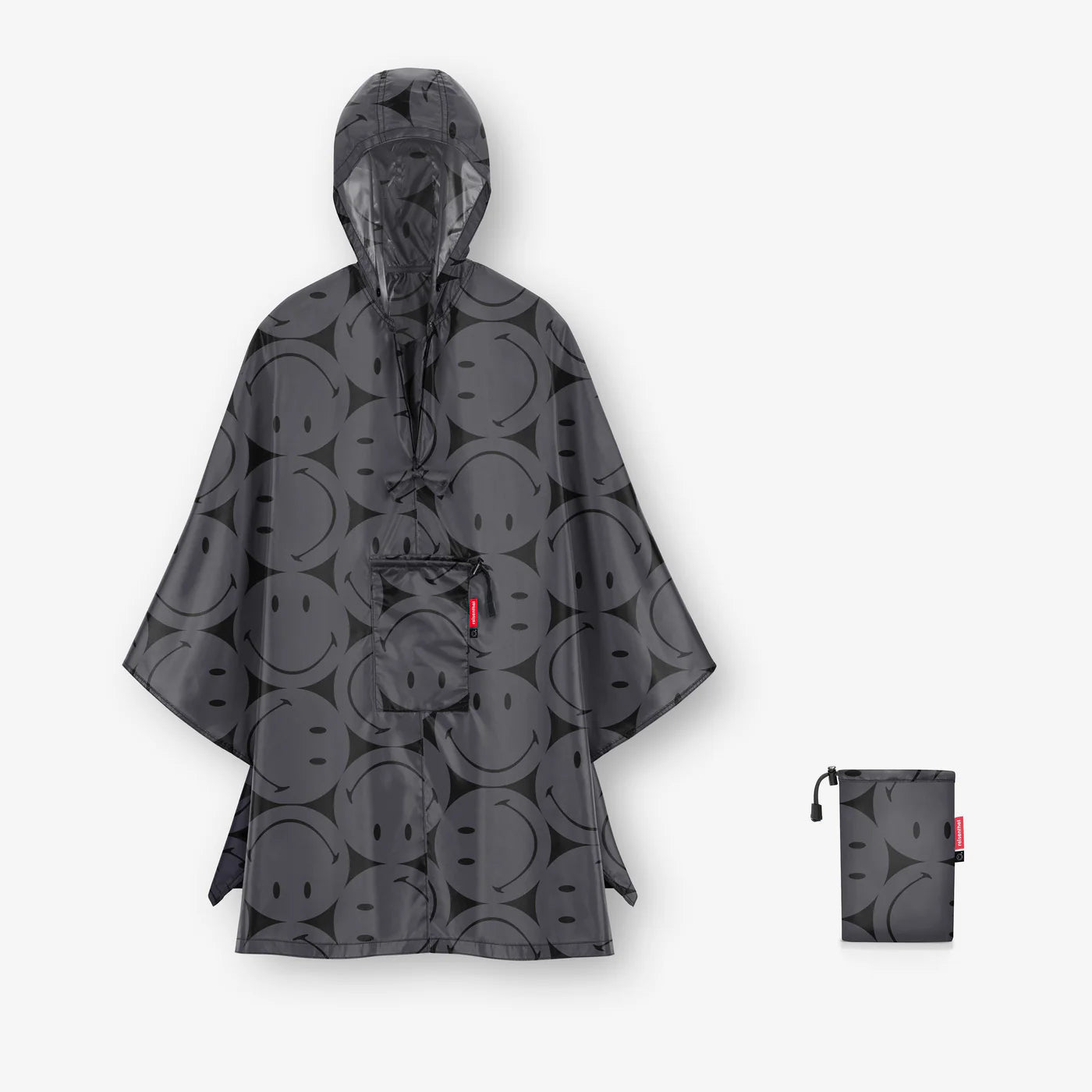 Mini Maxi Poncho Smiley Grey