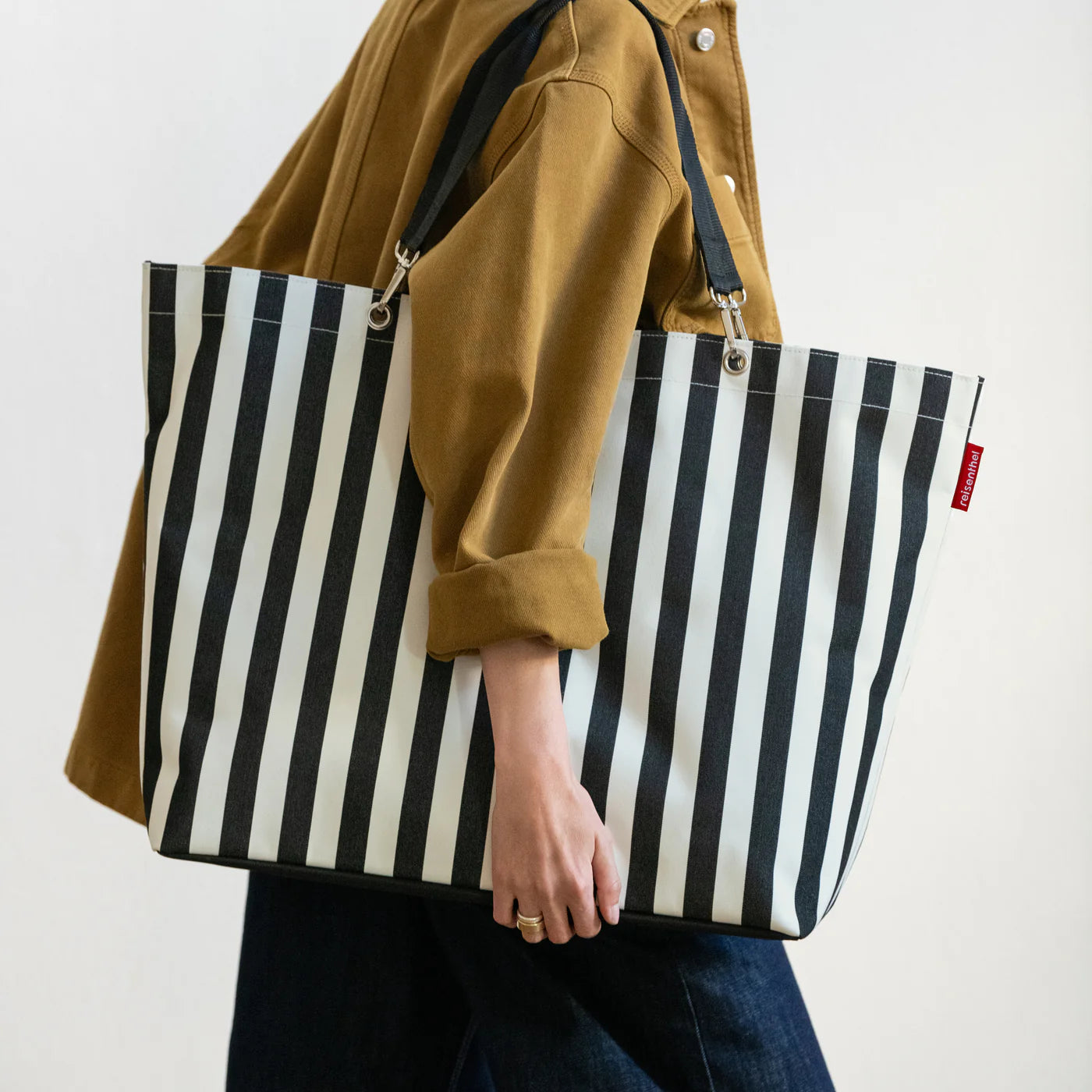 Shopper Xl Summerstripes Black