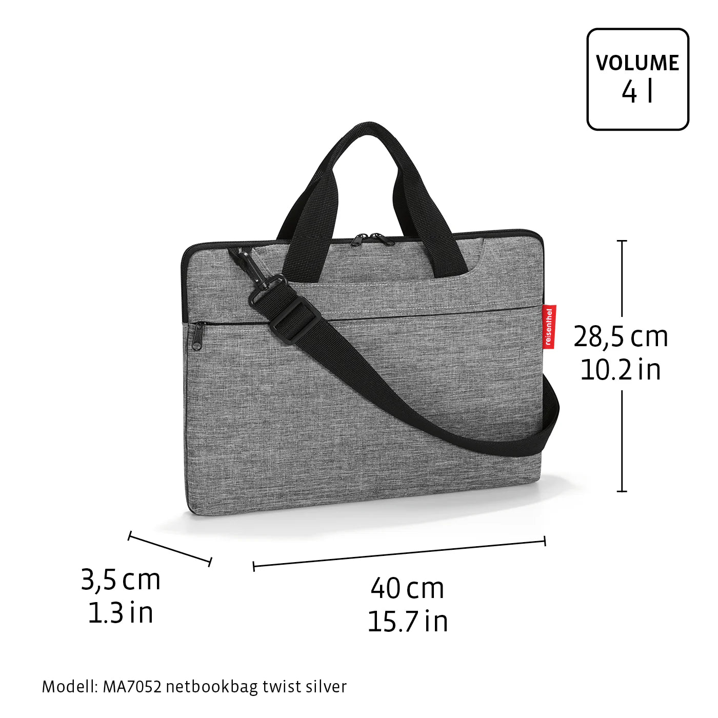 Netbookbag Twist Silver