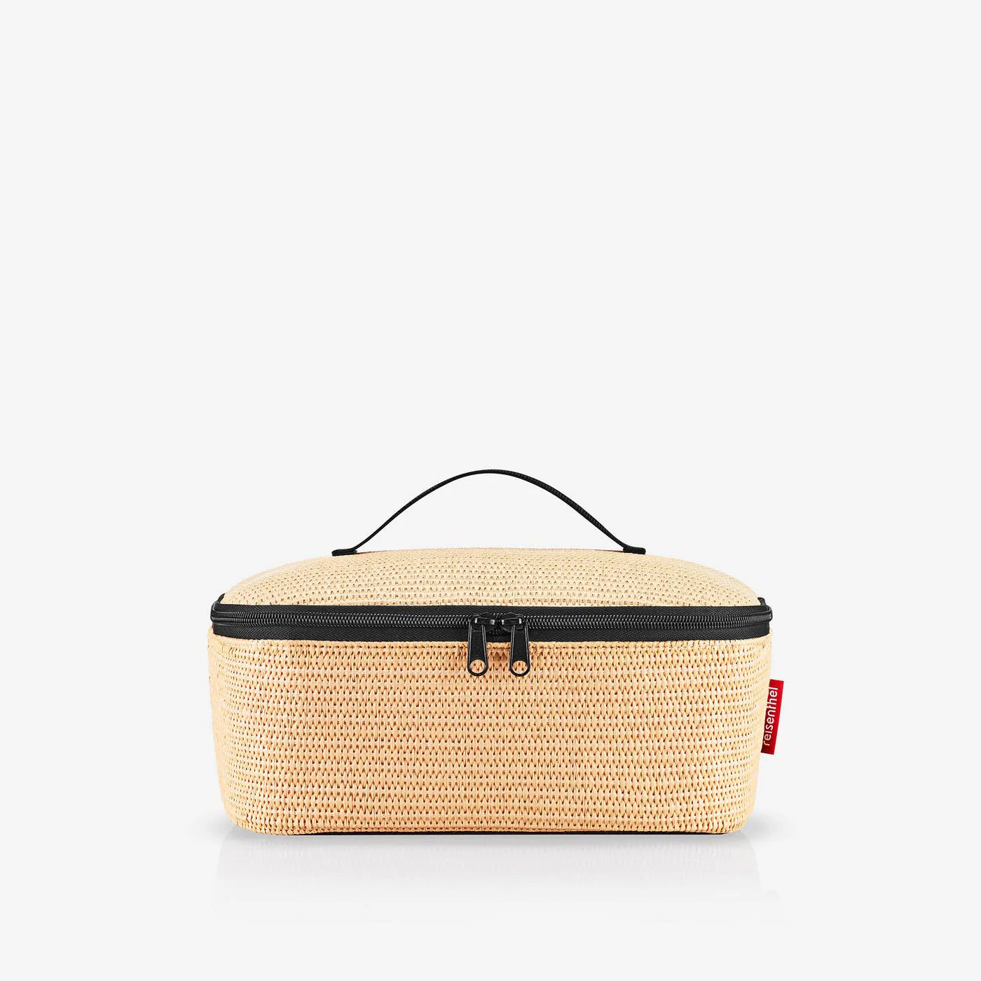 Coolerbag M Pocket Raffia Black