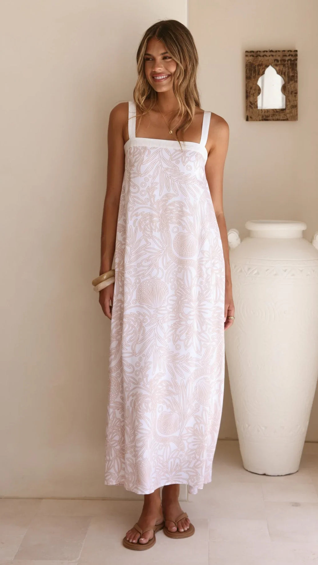 Kiki Maxi Dress - Coastal Drifter Print