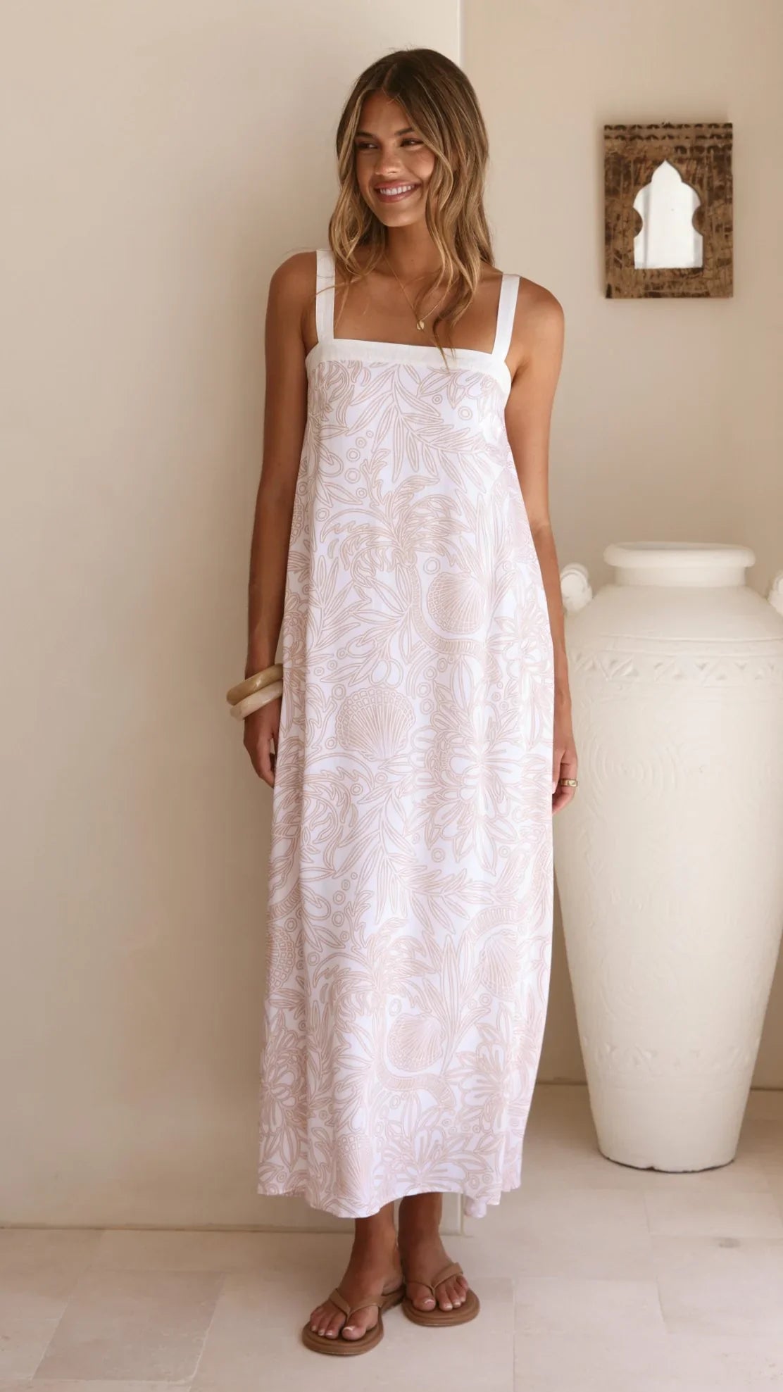 Kiki Maxi Dress - Coastal Drifter Print
