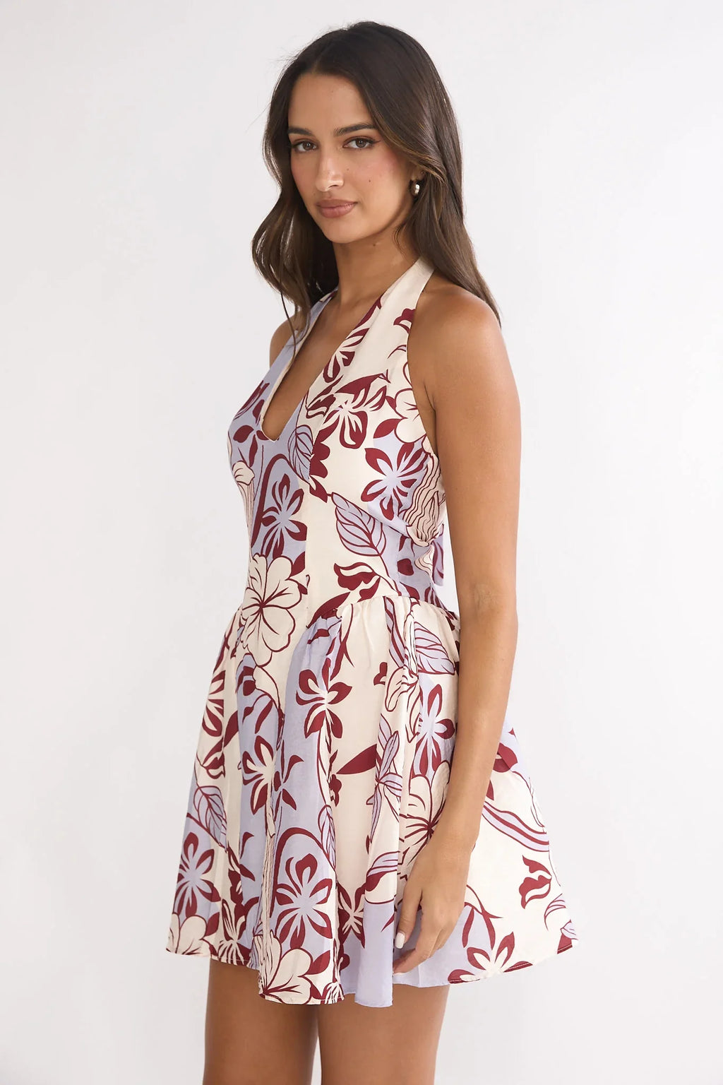El Corazon Halterneck Mini Dress Blue
