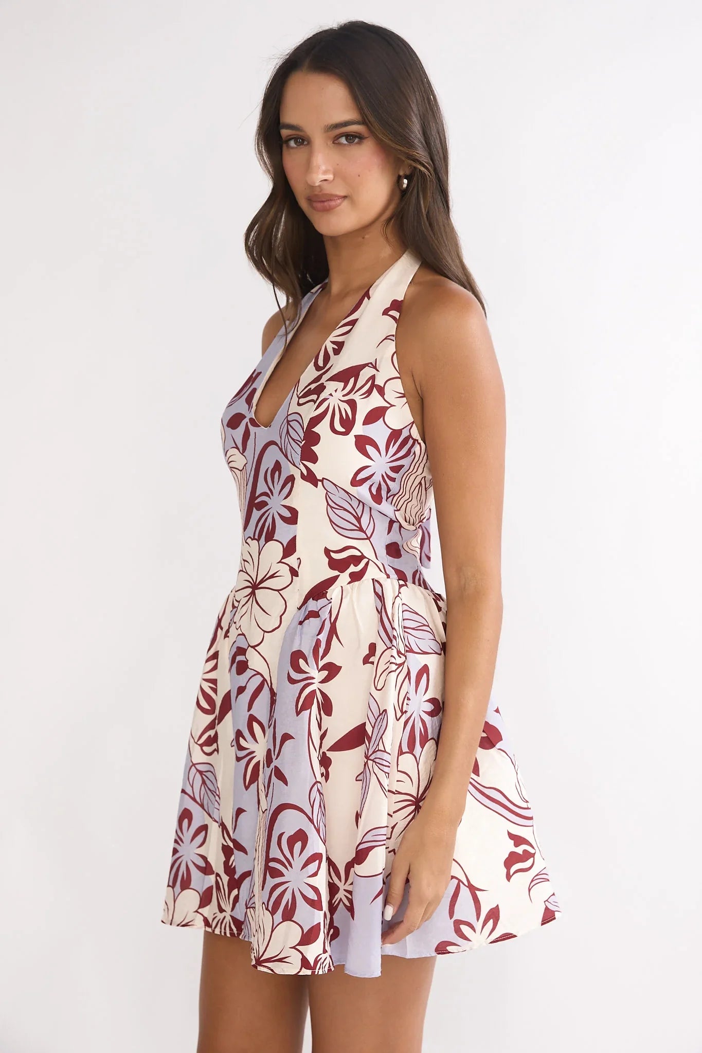 El Corazon Halterneck Mini Dress Blue