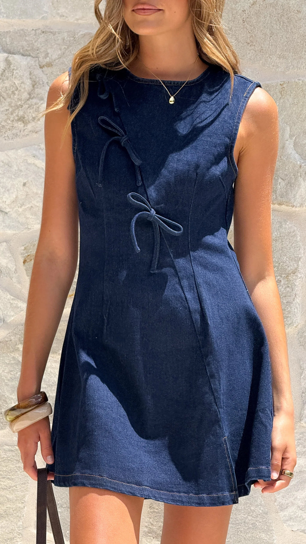 Tiff Mini Dress - Dark Denim