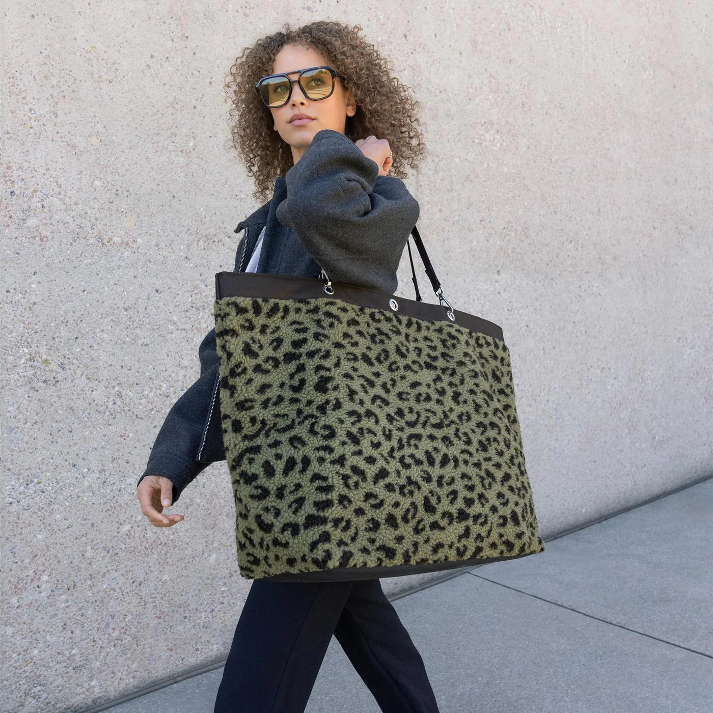 Shopper Xl Teddy Leo Olive
