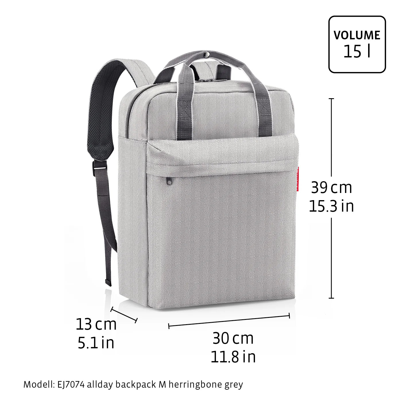Allday Backpack M Twist Pink