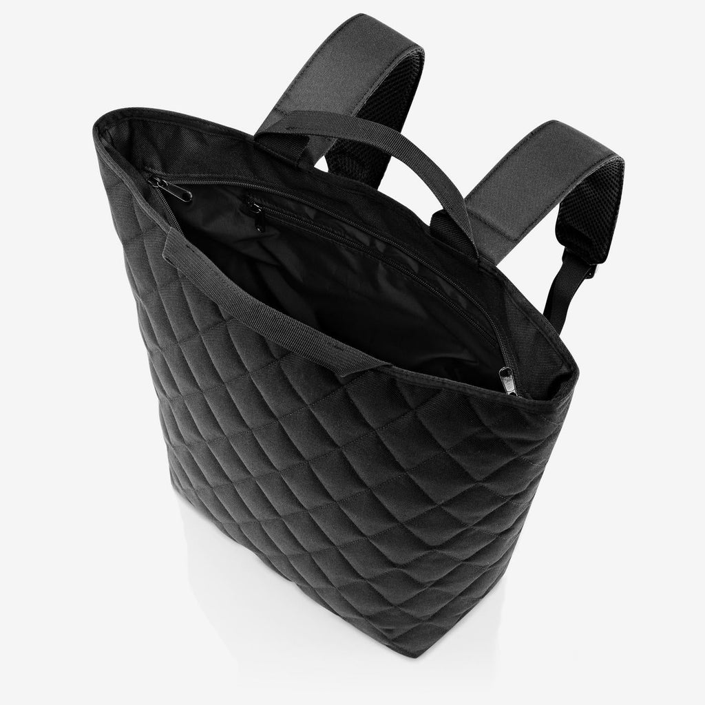 Shopper-Backpack Rhombus Black