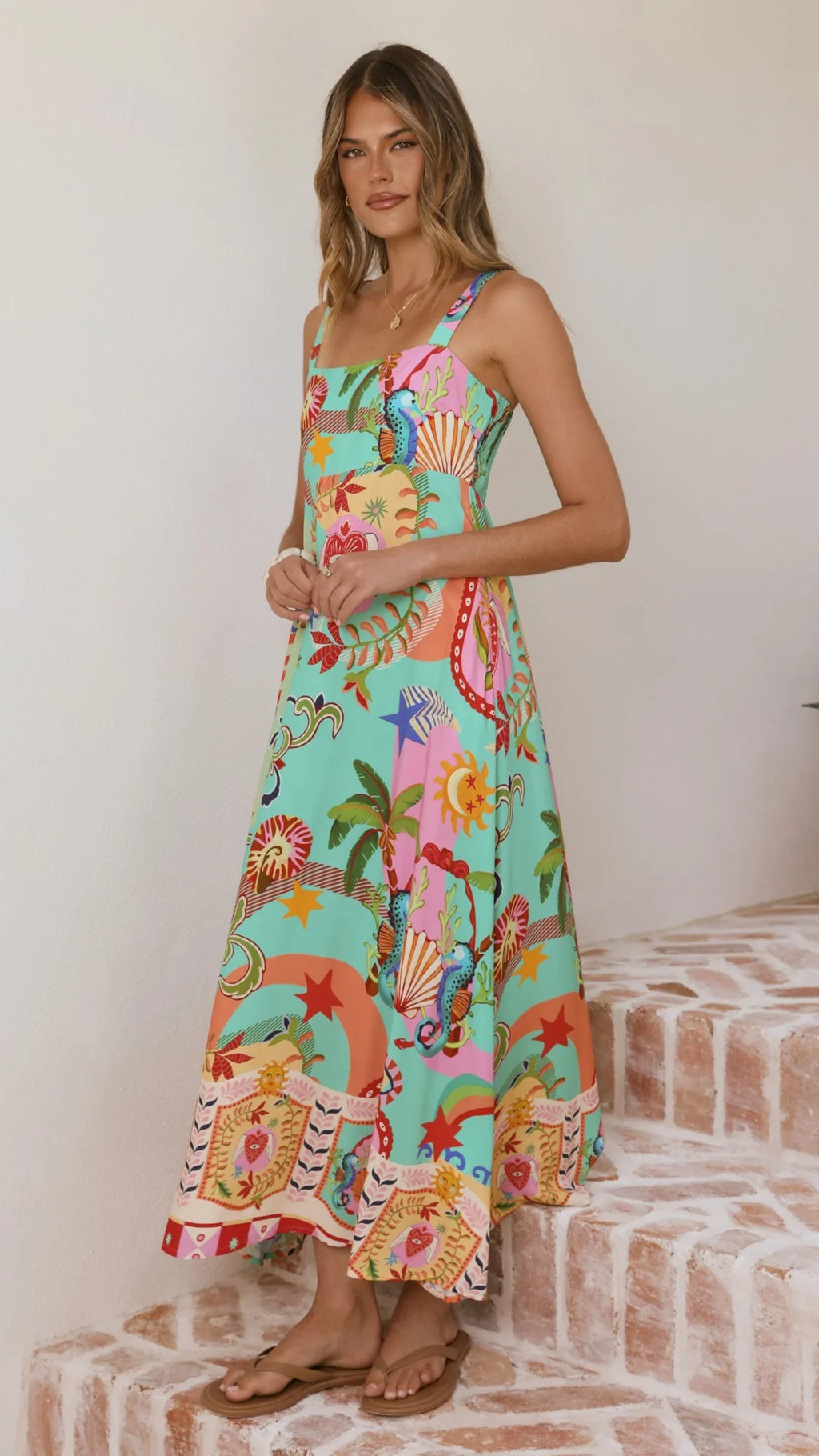 Trish Maxi Dress - Carnival Print