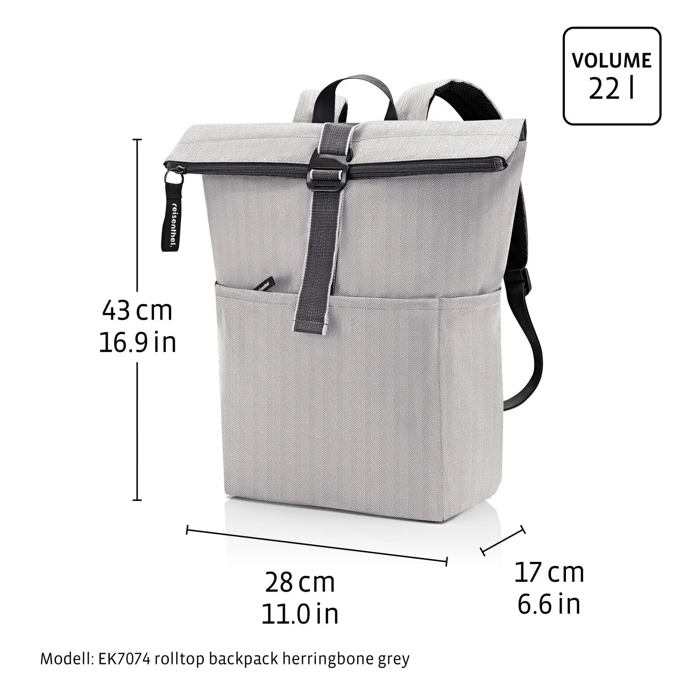 Rolltop Backpack Twist Coffee