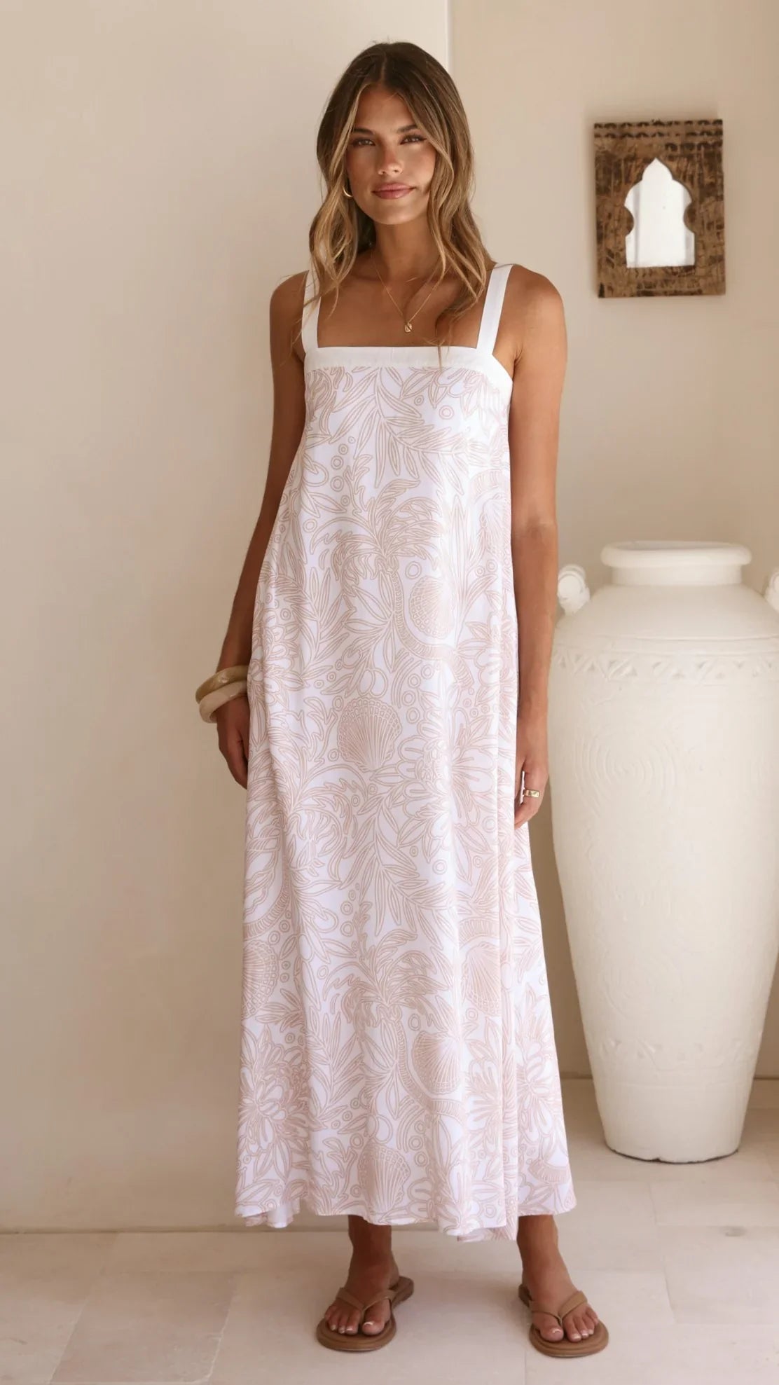 Kiki Maxi Dress - Coastal Drifter Print